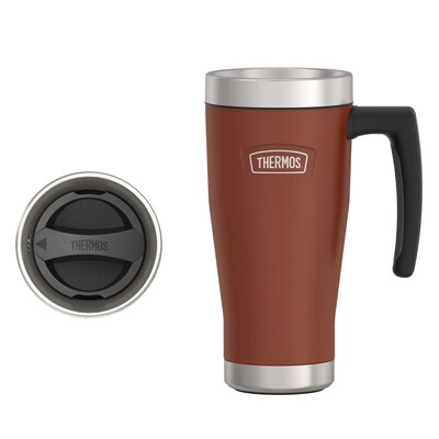 Thermos Icon Stainless Steel Vacuum Insulated Travel Mug, 16 oz., Saddle, (THRIS1002SD4)