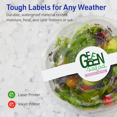 Avery Cigar Laser Multipurpose Labels, 2-3/8" x 8", White, 300/Box (19479399163)