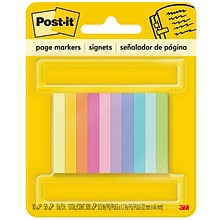 Post-it Page Markers 1/2 x 2, Assorted Colors, 500 Page Markers/Pack (670-10AB)