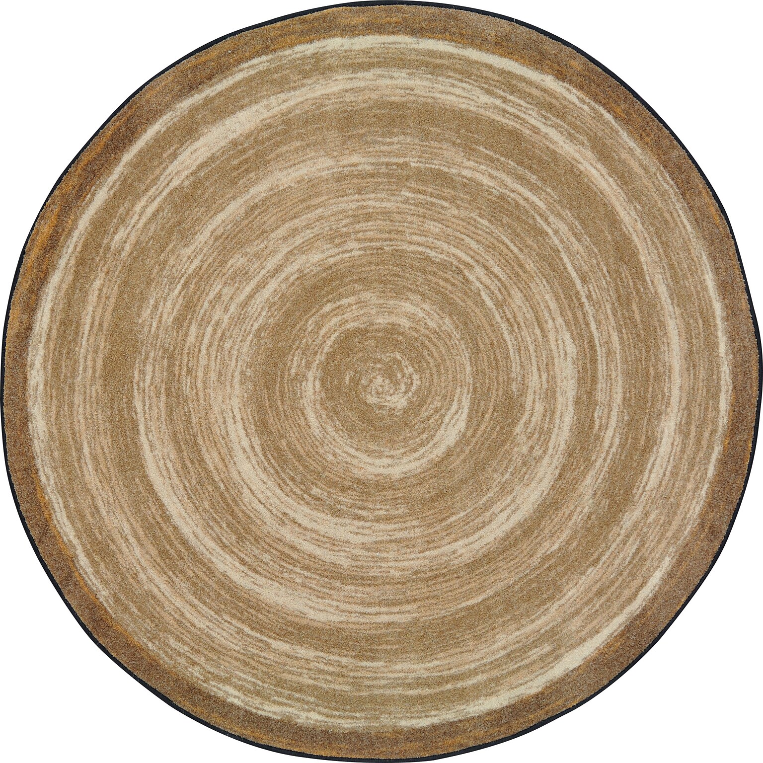 Joy Carpets Feeling Natural Nylon 77 Round Machine Tufted Rug, Sand (1972E-03)