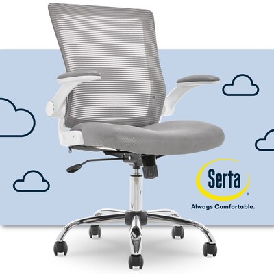 Serta Works Creativity Mesh Back Polyester Computer and Desk Chair, Gray (CHR10023B)