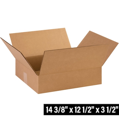 14.38 x 12.5 x 3.5 Shipping Boxes, 32 ECT, 25/Bundle (14123)