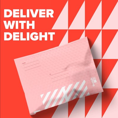 Scotch 8.5" x 11" Self-Sealing Bubble Mailer, #2, Red/Pink, 4/Pack (8912DR-2-4)