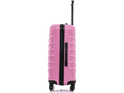 InUSA Endurance 24" Hardside Suitcase, 4-Wheeled Spinner, TSA Checkpoint Friendly, Pink (IUEND00M-PNK)