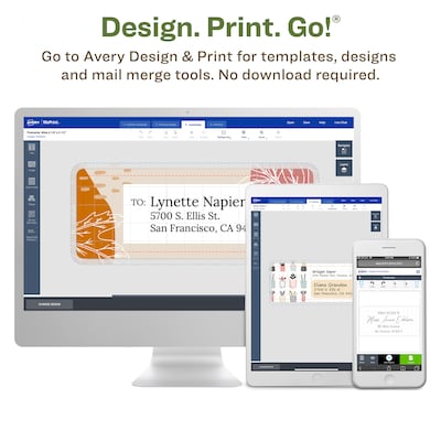 Avery EcoFriendly Laser/Inkjet Address Labels, 1" x 2-5/8", White, 750 Labels/Pack (48160)