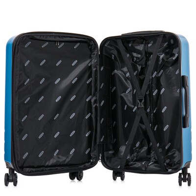 DUKAP Zahav 24.78" Hardside Suitcase, 4-Wheeled Spinner, TSA Checkpoint Friendly, Teal (DKZAH00M-TEA)