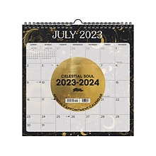 2023-2024 Willow Creek Celestial Soul 12 x 12 Academic Monthly Wall Calendar, Black/Gold (37195)