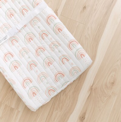 Cane Baby Parker Quilted Change Pad Cover, Rainbow (BC-100CPC-2)