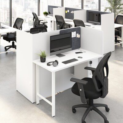 Bush Business Furniture Hustle 60W Cubicle Workstation, White (HUCB260WH)