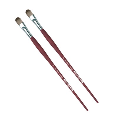 da Vinci COLLEGE Oil and Acrylic Synthetic Bristle, Filbert Brush, 2/Bundle (DVXVA875016-2)