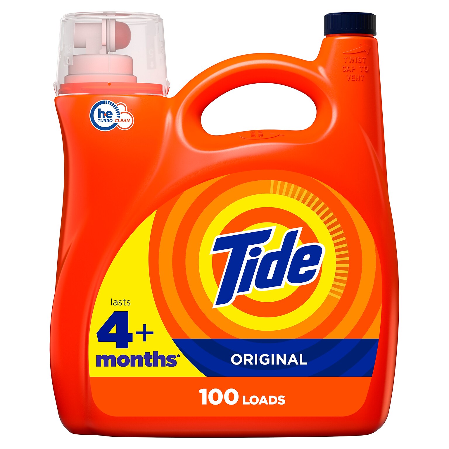 Tide HE Liquid Laundry Detergent, Original Scent, 132 fl oz, 100 Loads (12101)