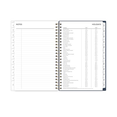 2027 Blue Sky Ashlyn 5" x 8" Calendar Year Weekly & Monthly Standard Planner, Plastic Cover, Navy (143958-27)