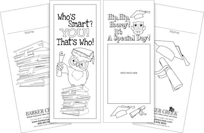 Barker Creek Color Me! Celebrate the Year Bookmark Set, Black/White, 240/Pack (BC3575)