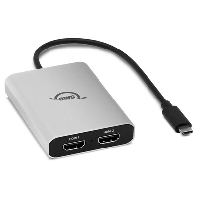 OWC USB-C to Dual HDMI 4K Display Portable Adapter with DisplayLink