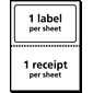 Avery TrueBlock Laser Shipping Labels with Receipts, 5-1/16" x 7-5/8", White, 1 Label/Sheet, 50 Sheets/Box (5127)
