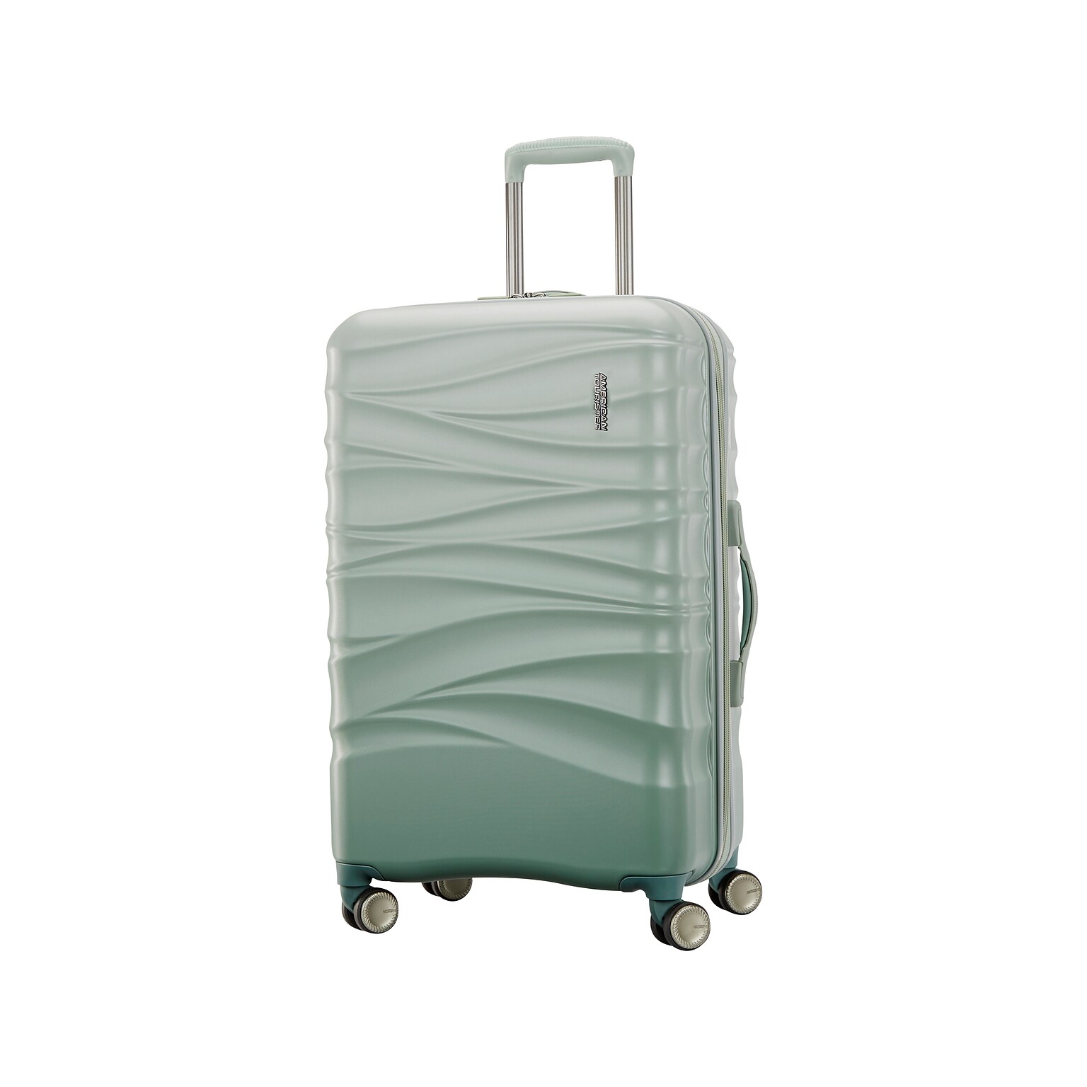 American Tourister Cascade 26.75 Hardside Suitcase, 4-Wheeled Spinner, Sage Green (143245-2017)