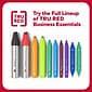 TRU RED™ Pen Permanent Markers, Ultra Fine Tip, Black, 36/Pack (TR54546)