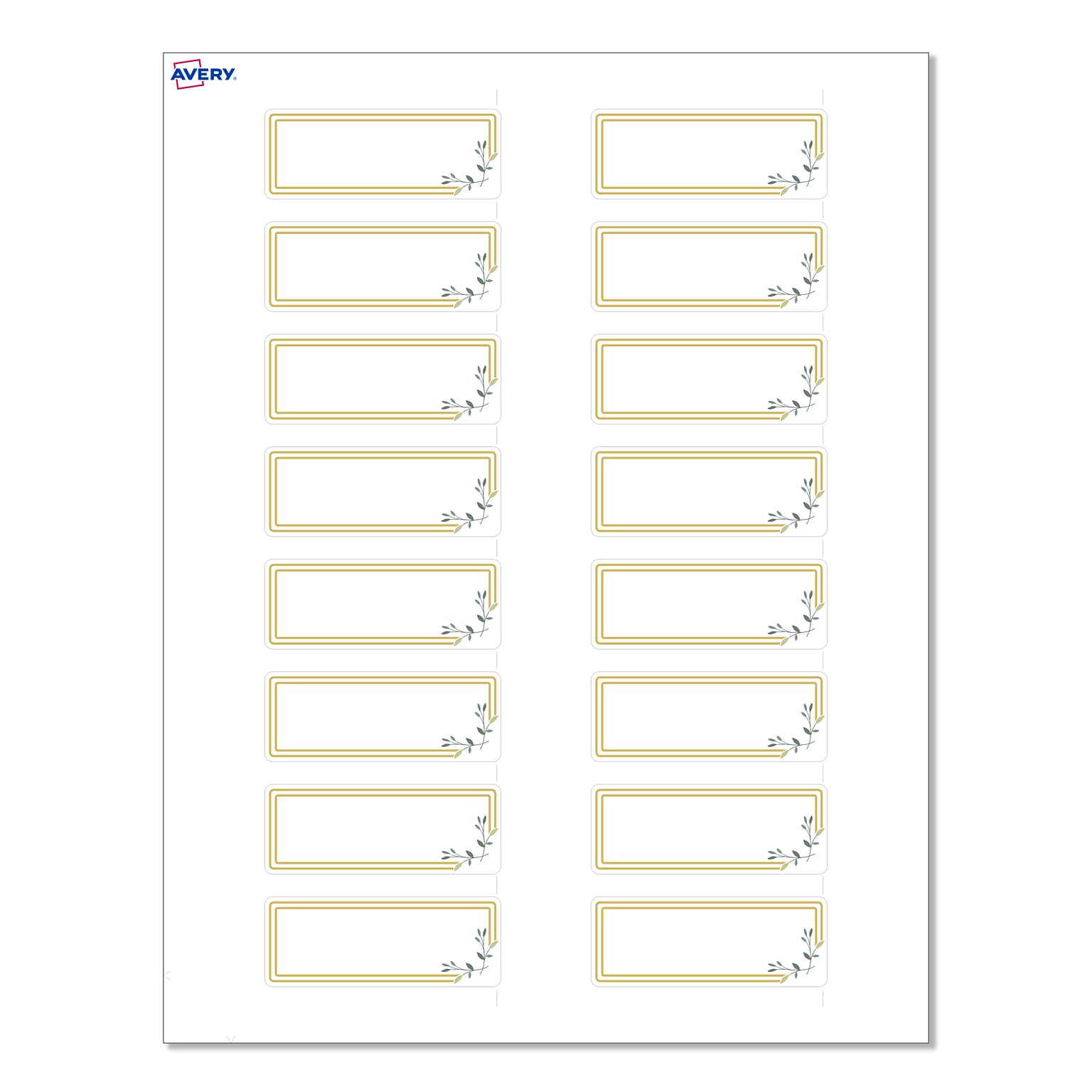 Avery Laser/Inkjet Rectangle Multipurpose Labels, 1 x 2-5/8, White, 160/Pack (S00D2K)
