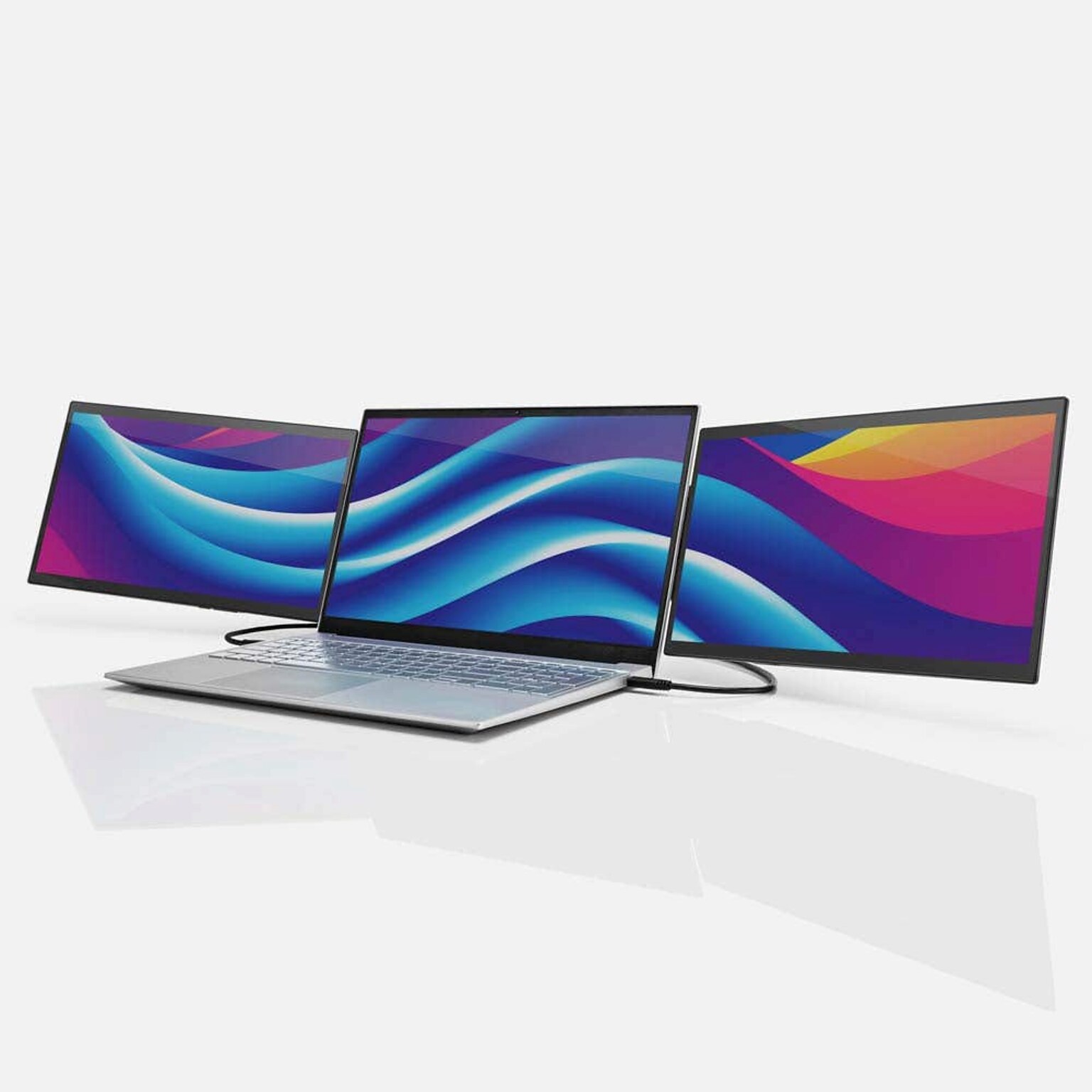 SideTrak Swivel Pro Touch Triple HD 13.3 60 Hz Attachable Portable Monitor, 2/Pack, Black (LTTL134)