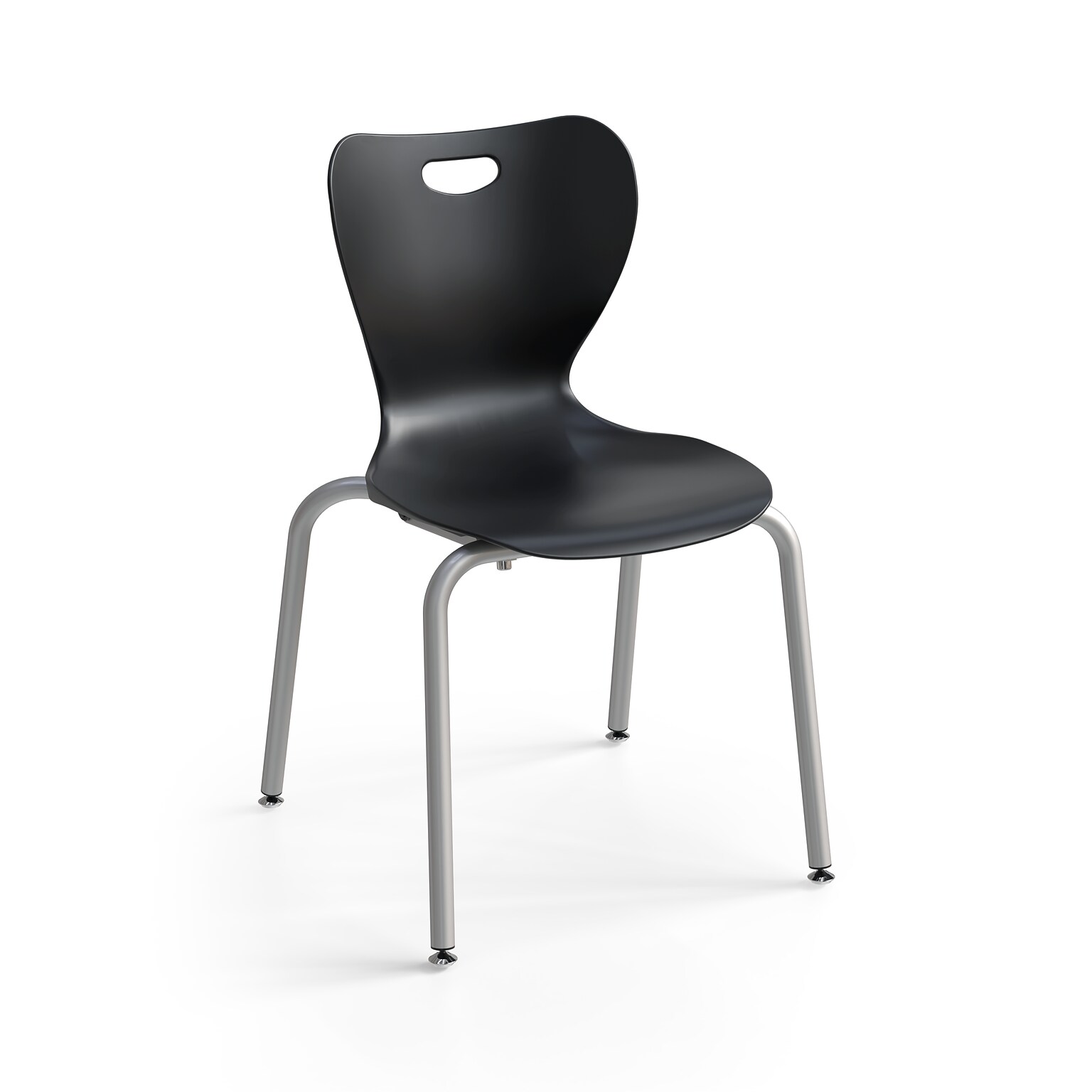 Staples Polypropylene 18 Student Chair, Black, 4/Box (ST63540)