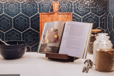 Cookbook Tablet Stand, (Stained Parawood)