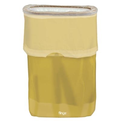 Party City Plastic Indoor/Outdoor Trash Can, 13 Gallon, Gold (AM130109-19-NS)