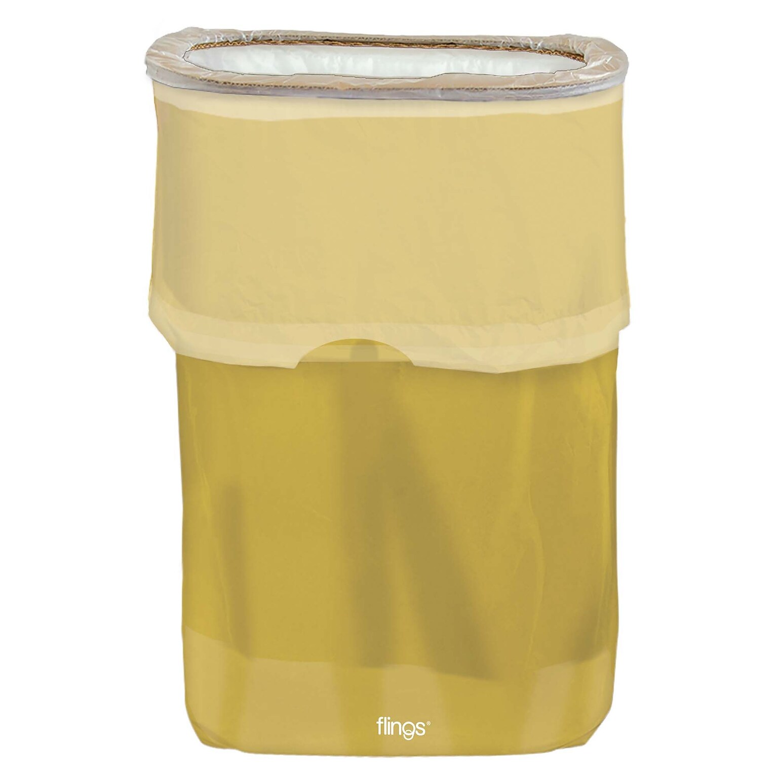 Party City Plastic Indoor/Outdoor Trash Can, 13 Gallon, Gold (AM130109-19-NS)