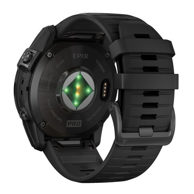 Garmin epix Pro (Gen 2) Sapphire Edition Smartwatch, 51-mm, Carbon Gray DLC Titanium Bezel with Black Band (010-02804-00)