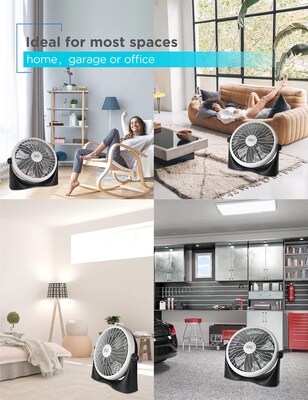 Black & Decker 16" Floor Fan, 3-Speed, Black (BFF16B)