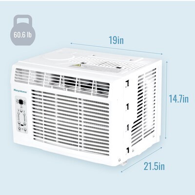 Keystone 115-Volt 8,000 BTU Window Air Conditioner with Remote, White (KSTHW08B)