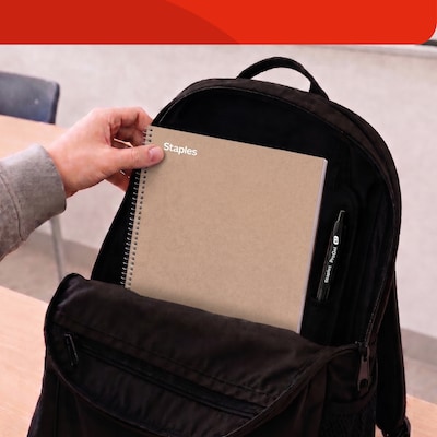 TRU RED Premium 1-Subject Notebook, 8.5” x 11”, College Ruled, 100 Sheets, Brown