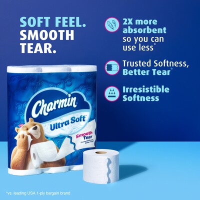 Charmin Ultra Soft Mega Toilet Paper, 220 Sheets/Roll, 24 Rolls/Pack (88000)