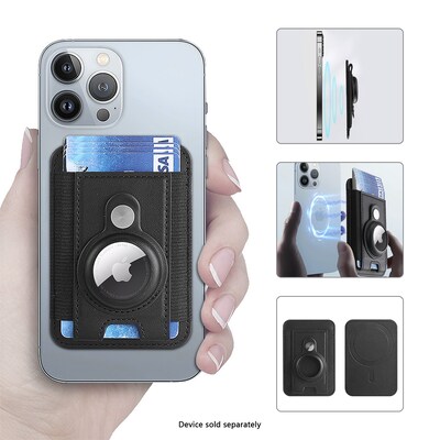 SaharaCase AirTag Wallet Bluetooth Tracker Holder, Scorpion Black (CP00711)