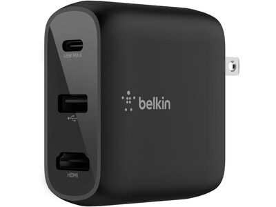Belkin CONNECT 46.5W Multi-Port, Power Hub for USB Type-C Laptop or Nintendo Switch, Black (AVC010ttBK)