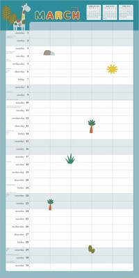 2025 BrownTrout The Very Busy Family Organizer 12" x 24" Monthly Square Wall Calendar, (9781975478414)