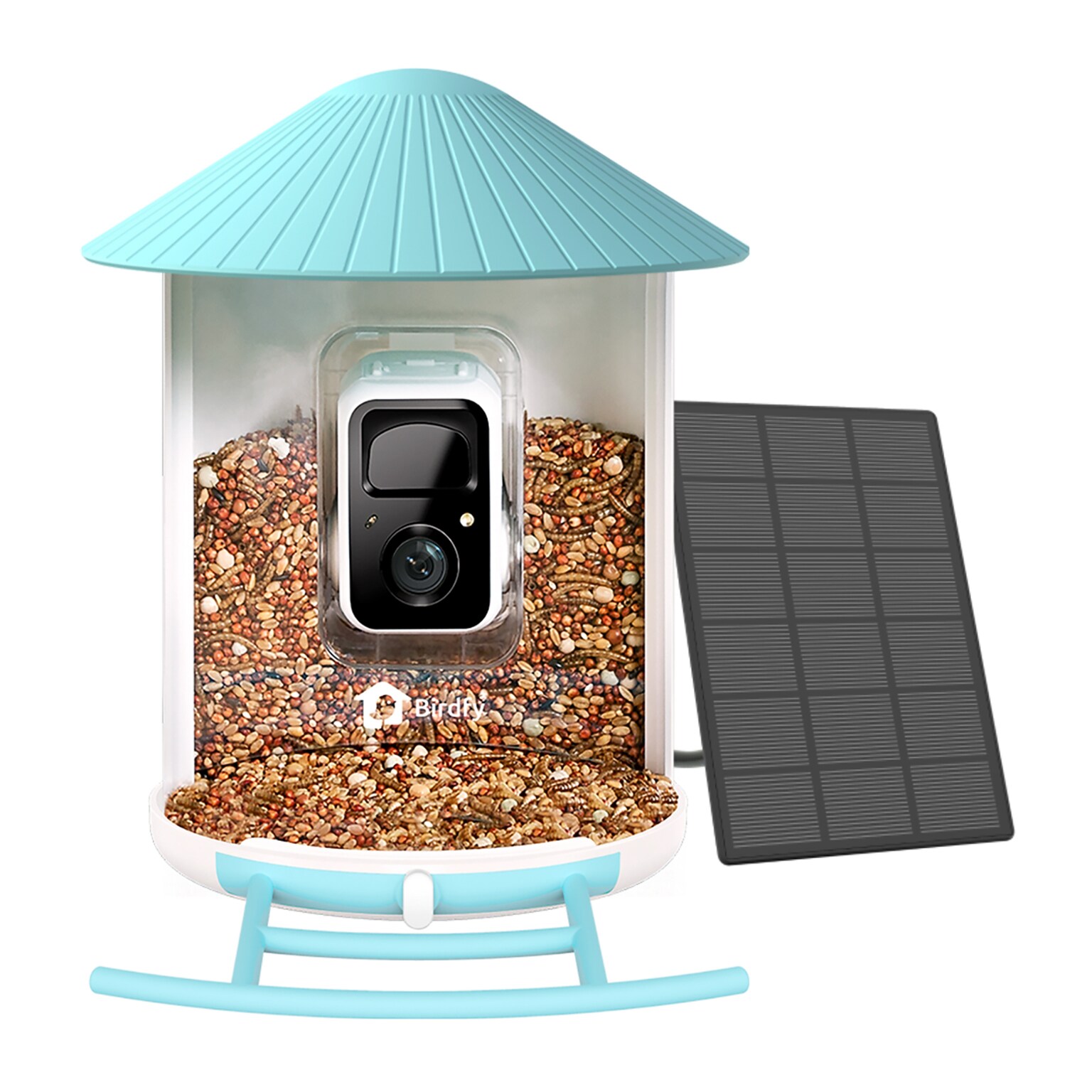 Birdfy Feeder 1 Smart Bird Feeder with Camera, Solar Panel and AI by Subscription, Blue (EPPAMBNI8102110)