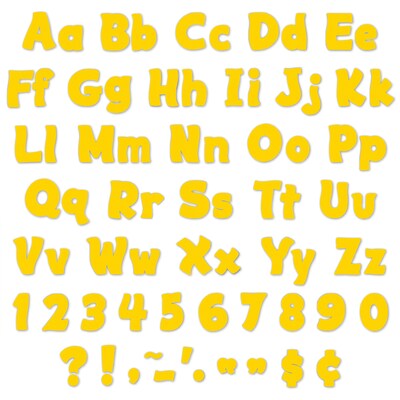 Teacher Created Resources 4" Funtastic Font Letters Combo Pack, Yellow Gold, 208 Pieces/Pack, 3 Packs/Bundle (TCR5818-3)