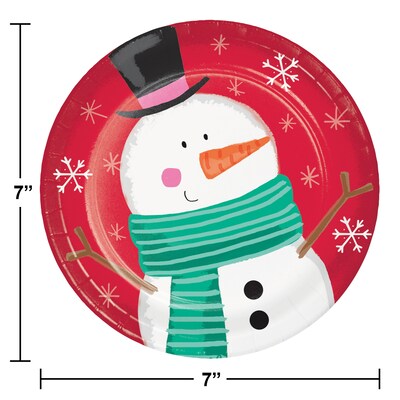Creative Converting Jolly Characters Christmas Dessert Paper Plates, 24/Pack (DTC366935PLT)