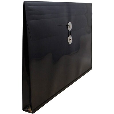 JAM Paper Premium Plastic Document File, Legal, Black, 3/Pack (219B1BLX3)