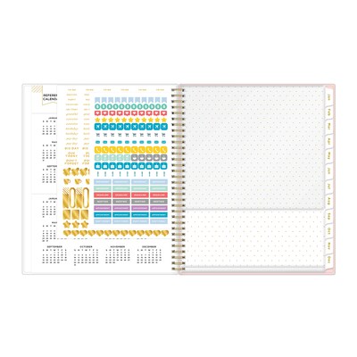 2026 Blue Sky Day Designer Coming Up Roses Blush 8.5" x 11"  Weekly & Monthly Planner, Plastic Cover, Multicolored (140092-26)