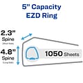 Avery Heavy Duty 5 3-Ring View Binders, One Touch EZD Ring, White (79-106/79-706)