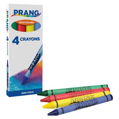Prang Soy Crayons, Assorted Colors, 4/Box (X00150-0001)