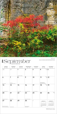 2026 BrownTrout Iowa Wild & Scenic 12" x 12" Monthly Wall Calendar (9798330703920)