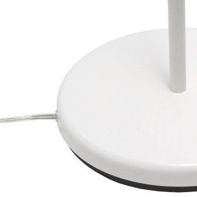 Lalia Home Studio Loft Swing Arm 55.5" White Floor Lamp with Clear Glass Cylindrical Shade (LHF-5021-WH)
