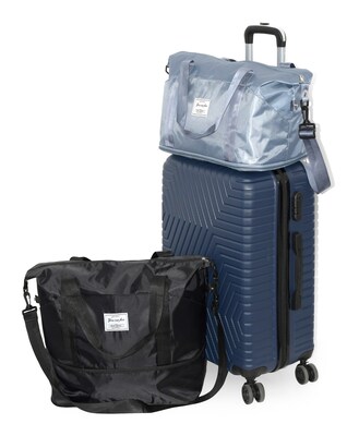 Nicci Polyester Travel Duffel Expandable Bag, Blue (CBM10003-BLU)