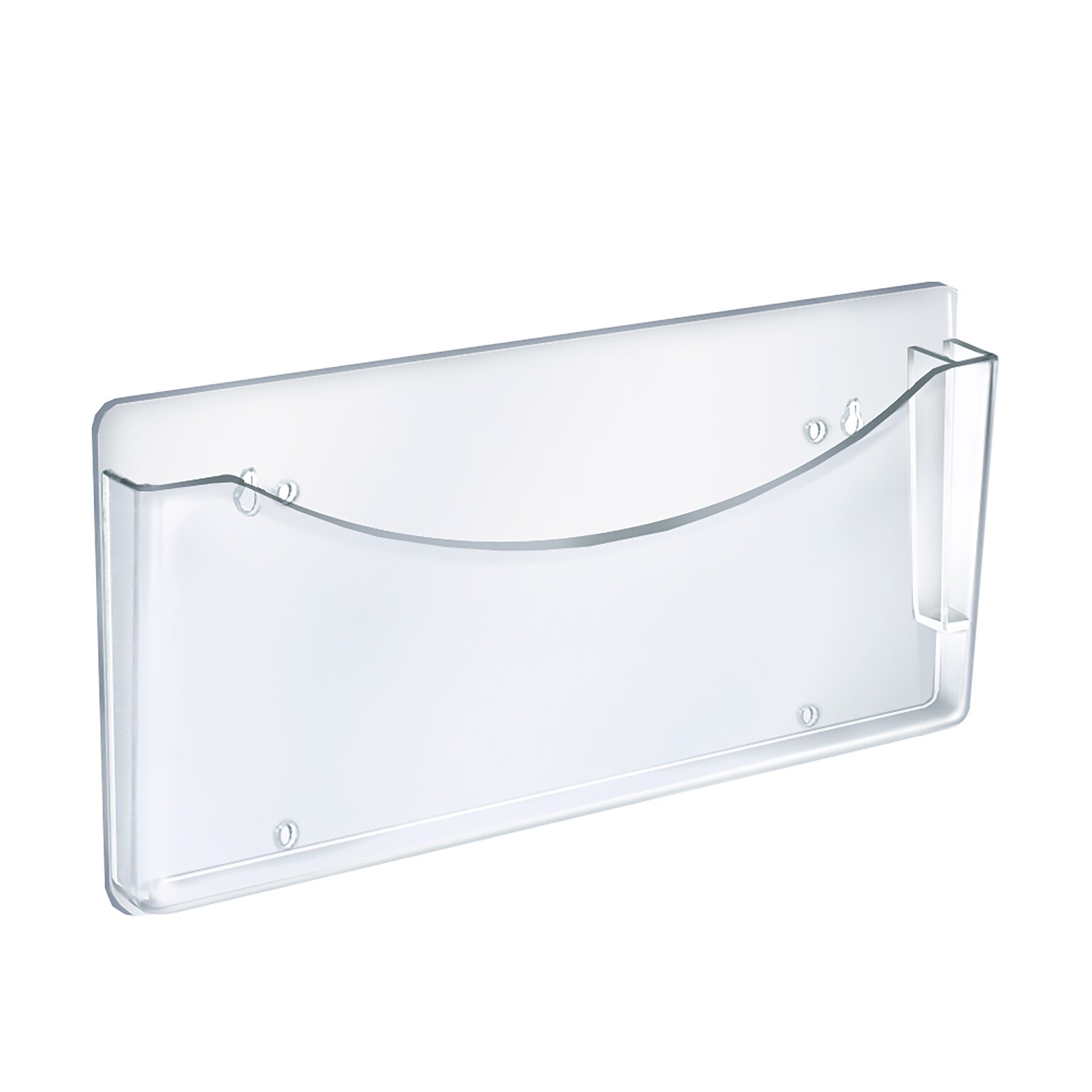 Azar Single-Pocket Plastic Mountable Wall File, Letter Size, Clear, 2/Pack (250000-2PK)