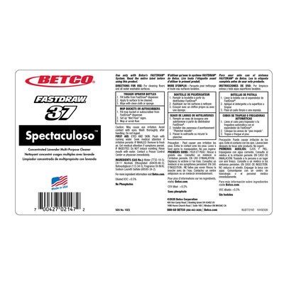 Betco Spectaculoso Multipurpose Cleaner, Lavender Scent, 67.6 oz., 4 Bottles/Carton (102347-00)