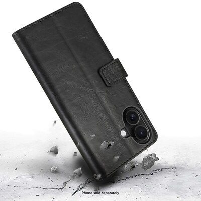 SaharaCase Indy Series Wallet for iPhone 17, Shock Absorbing, Scorpion Black (CP00911)