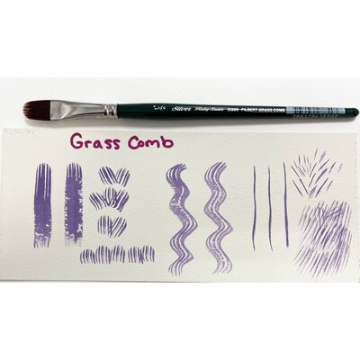 Silver Brush Ruby Satin Grass Combs, Assorted Brushes, 6/Pack (SLVRS2550)