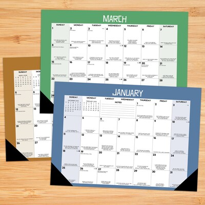 2026 Willow Creek Bad Dad Jokes 17 x 12 Monthly Desk Pad Calendar, Blue (57056)
